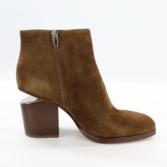 New ALEXANDER WANG Icon Gabi Suede Ankle Boots - Picture 5 of 16